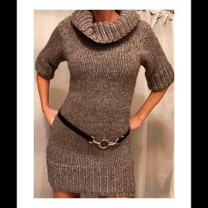 French Connection gray cowl neck sweater dress